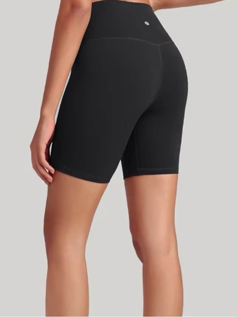 HeyNuts Workout Pro High Waisted Biker Shorts Women’s Black Size Medium 8/10
